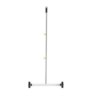 Magnetic Sweeper with Wheels, 17 inch, 10 lbs Load Capacity, Lightweight Magnetic Pickup Sweeper with Adjustable Handle, Pick Up Nails and Screws, Easy Cleanup for Garages, Roofing Projects