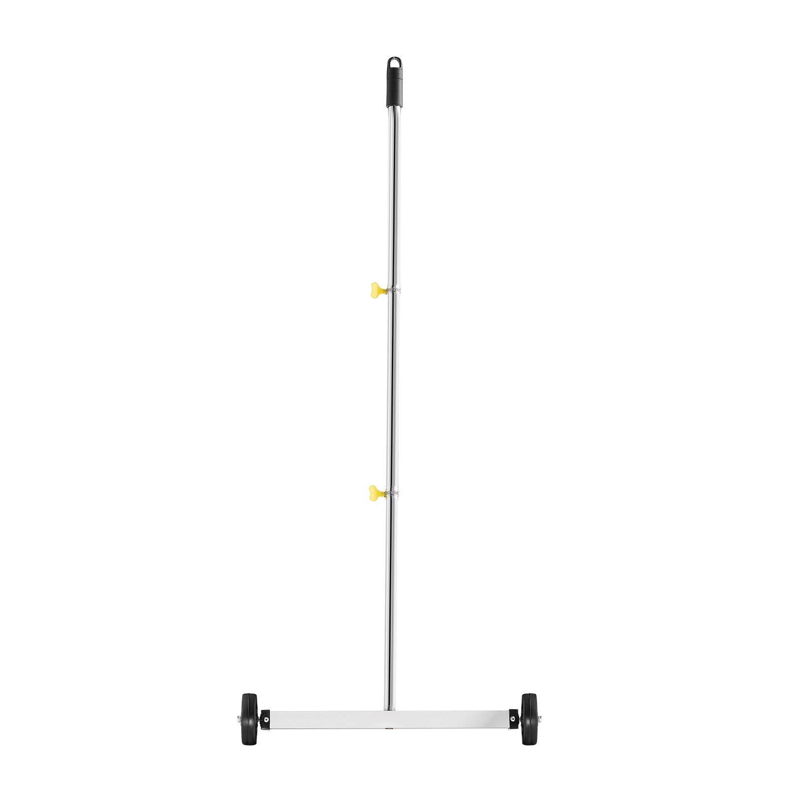 magnetic sweeper with wheels, 17 inch, 10 lbs load capacity, lightweight magnetic pickup sweeper with adjustable handle, pick up nails and screws, easy cleanup for garages, roofing projects