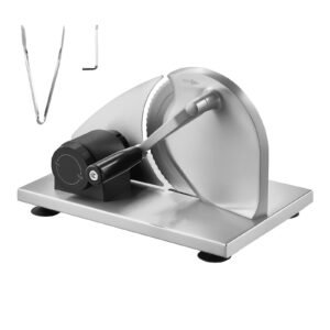 Manual Bread Slicer, 0-0.6" Adjustable Thickness Cheese Cutter, Hand Cranked Slicer for Homemade Bread - with Serrated Stainless Steel Blade for Kitchen, Restaurant, Bakery, Party