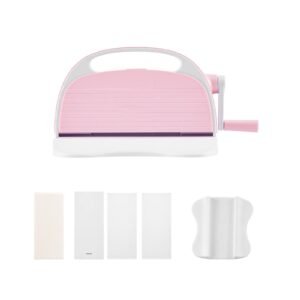Manual Die Cutting and Embossing Machine, 3" Opening, Portable Die Cut Machine with Cutting Plates, Ergonomic Handle, Easy to Store, for Arts and Crafts, Scrapbooking, Card Making, Crafting