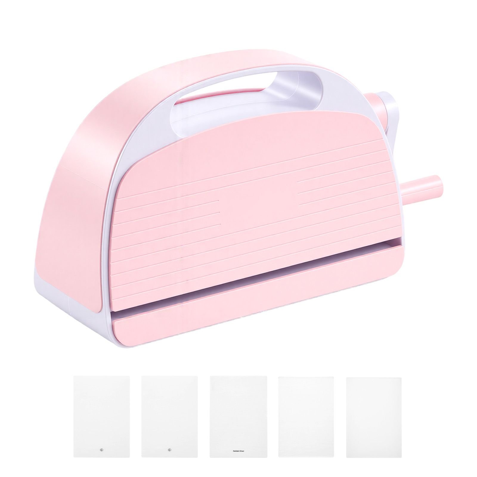 manual die cutting and embossing machine, 9" opening, portable die cut machine with cutting plates, ergonomic handle, easy to store, for arts and crafts, scrapbooking, card making, crafting