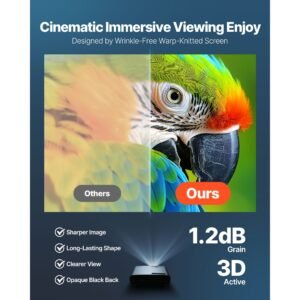 manual projector screen, 72 inch 4:3 4k 1080 hd retractable pull down projector screen, wall mounted movie projection with pull rope, portable display projectoin for family home office theater