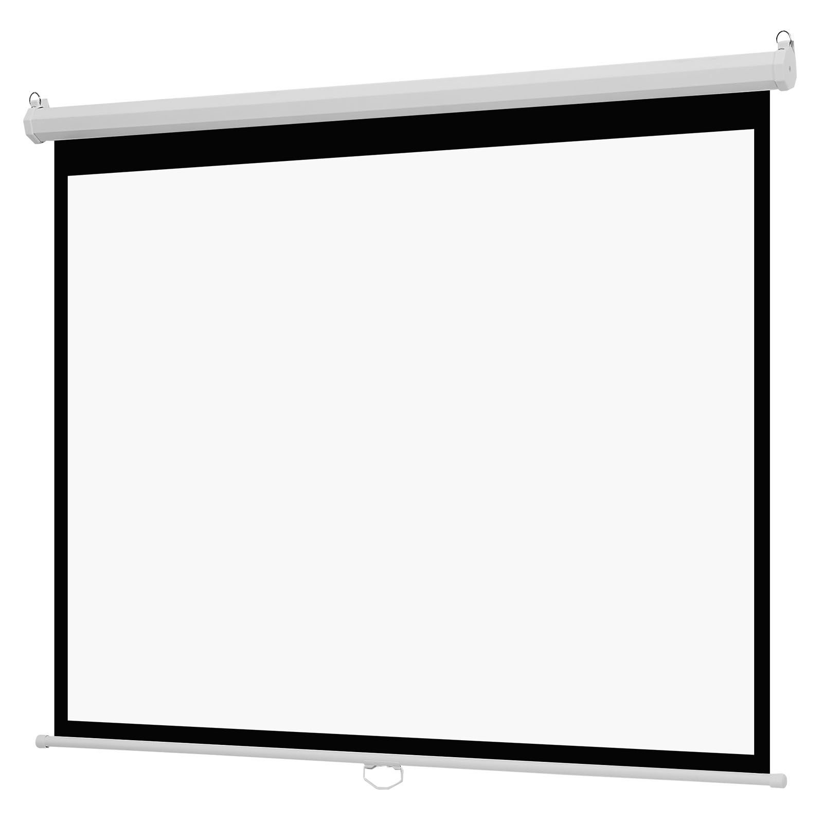manual projector screen, 72 inch 4:3 4k 1080 hd retractable pull down projector screen, wall mounted movie projection with pull rope, portable display projectoin for family home office theater