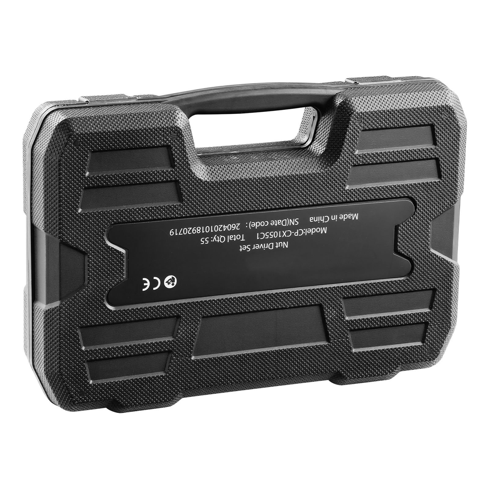master magnetic impact nut driver set 55pcs, metric & sae sizes, with socket adapters, bit holder, wing nut driver, pivoting nutsetter, quick release extension, power bits, storage box