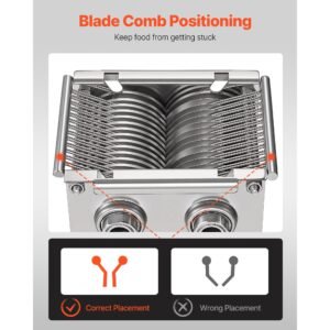 meat cutter machine blade, 7 mm replacement commercial blade for model 90 food slicer, stainless steel, for boneless meat, soft vegetables