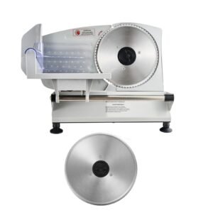 Meat Slicer, 6.7 inch 150W Electric Deli Slicer Machine with two SUS420 Blades, 0-0.6 inch Adjustable Thickness, ETL Certified Home Food-Slicer for Meat, Ham, Baguett, Steak, ETL Approved