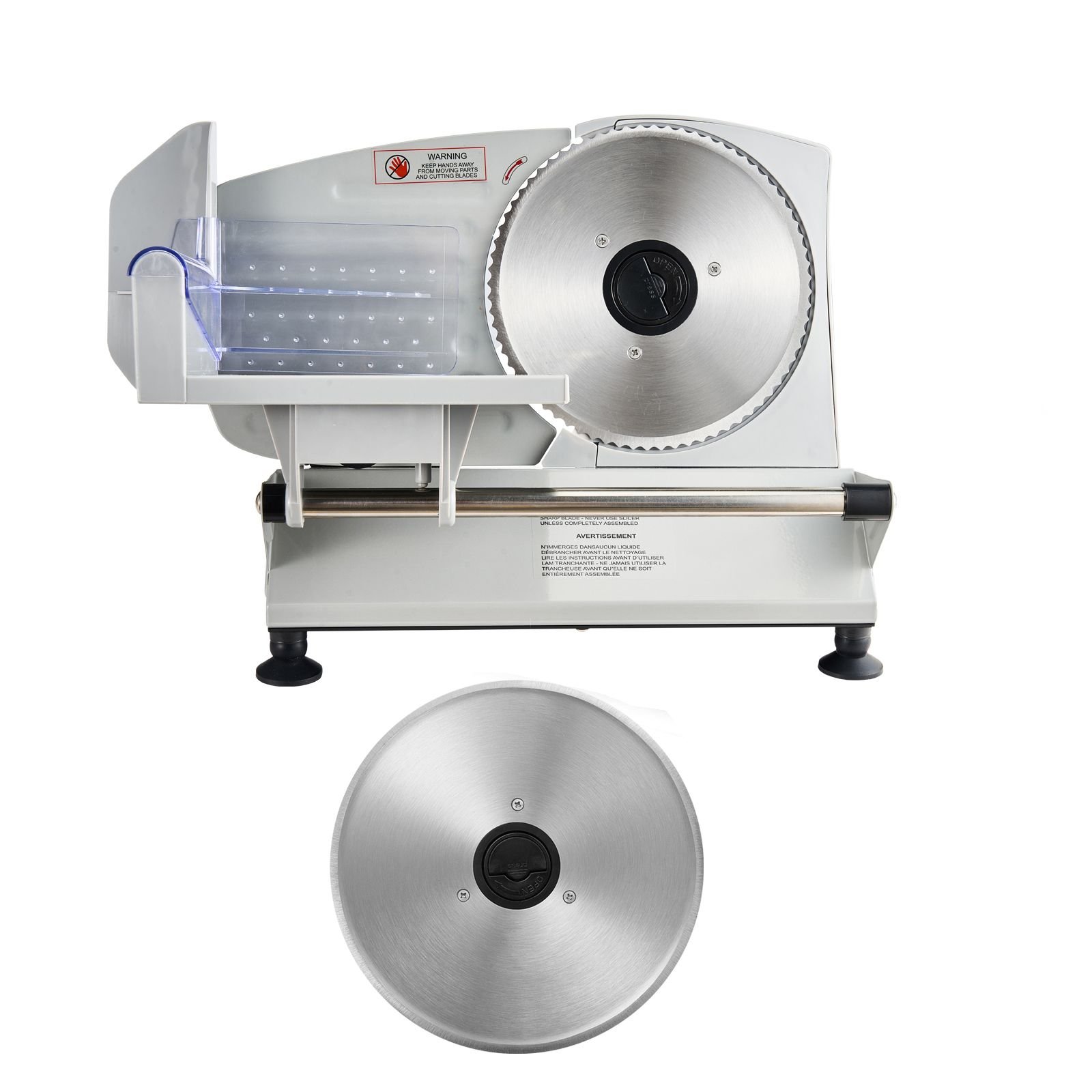 meat slicer, 6.7 inch 150w electric deli slicer machine with two sus420 blades, 0 0.6 inch adjustable thickness, etl certified home food slicer for meat, ham, baguett, steak, etl approved