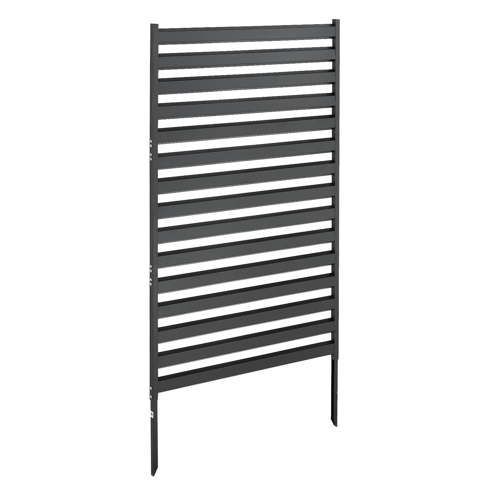 metal privacy screen, 38" w x 60" h freestanding modern privacy fence, garden divider panel with extended ground stakes & panel height adjustable, freestanding outdoor divider for garden, indoor