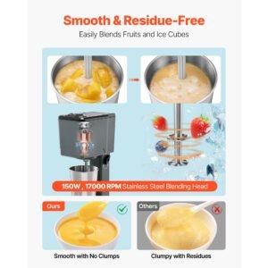 milkshake maker, 150w milk shake maker mixer, single head drink mixer blender machine, dual speed adjustment milkshake blender with stainless steel cup, for home, kitchen, bar & beverage shop