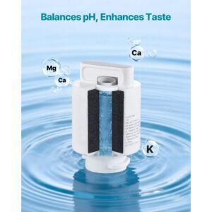 mineralization filter replacement – remineralization alkaline water filter for reverse osmosis system, balances ph & restores minerals, compatible with x811b ice maker water dispenser