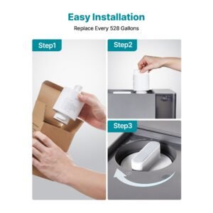 mineralization filter replacement – remineralization alkaline water filter for reverse osmosis system, balances ph & restores minerals, compatible with x811b ice maker water dispenser