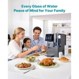 mineralization filter replacement – remineralization alkaline water filter for reverse osmosis system, balances ph & restores minerals, compatible with x811b ice maker water dispenser