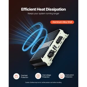 monoblock car amplifier, 400w rms max, 1/2/4 ohm stable, 1 channel class d car audio amplifier with remote subwoofer level control, low pass filter, bass boost & phase shift, volume controller