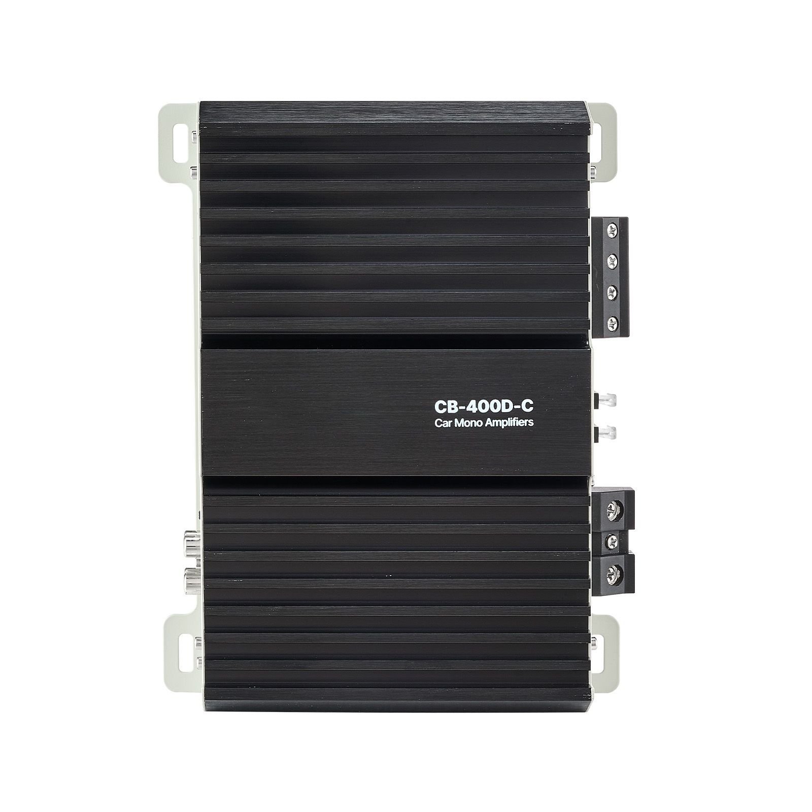 monoblock car amplifier, 400w rms max, 1/2/4 ohm stable, 1 channel class d car audio amplifier with remote subwoofer level control, low pass filter, bass boost & phase shift, volume controller