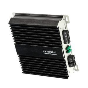 Monoblock Car Amplifier, 800W RMS MAX, 1/2/4 Ohm Stable, 1-Channel Class D Car Audio Amplifier with Remote Subwoofer Level Control, Low Pass Filter, Bass Boost & Phase Shift, Volume Controller