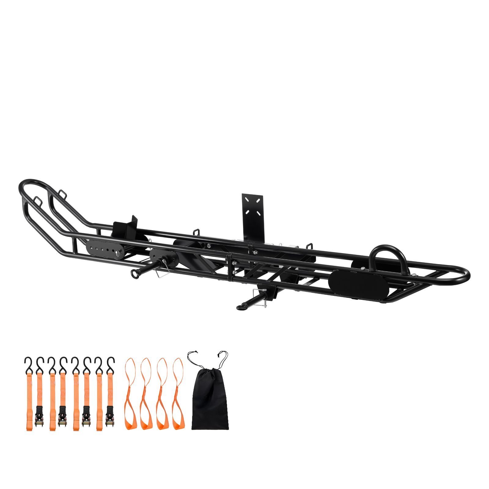 motorcycle carrier, 500 lbs capacity, heavy duty steel hitch mount rack with anti tilt lock device, straps & stabilizer, scooter dirt bike trailer hauler for car truck with 2 inch hitch receiver