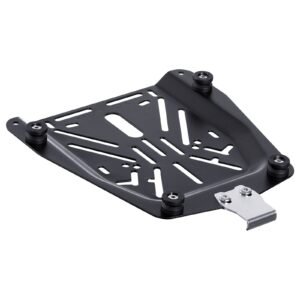 motorcycle top case, universal aluminum alloy motorbike tail box with leather lining, 45l waterproof detachable motorcycle top box with lock & back cushion, fit for 99% of motorcycle frames