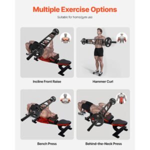 multi grip barbell, 2 inch 3 positions swiss bar, 550 lbs capacity heavy duty swiss barbell training equipment, with 2 collars and knurled grips, for home gym, support pressing, lifting curls