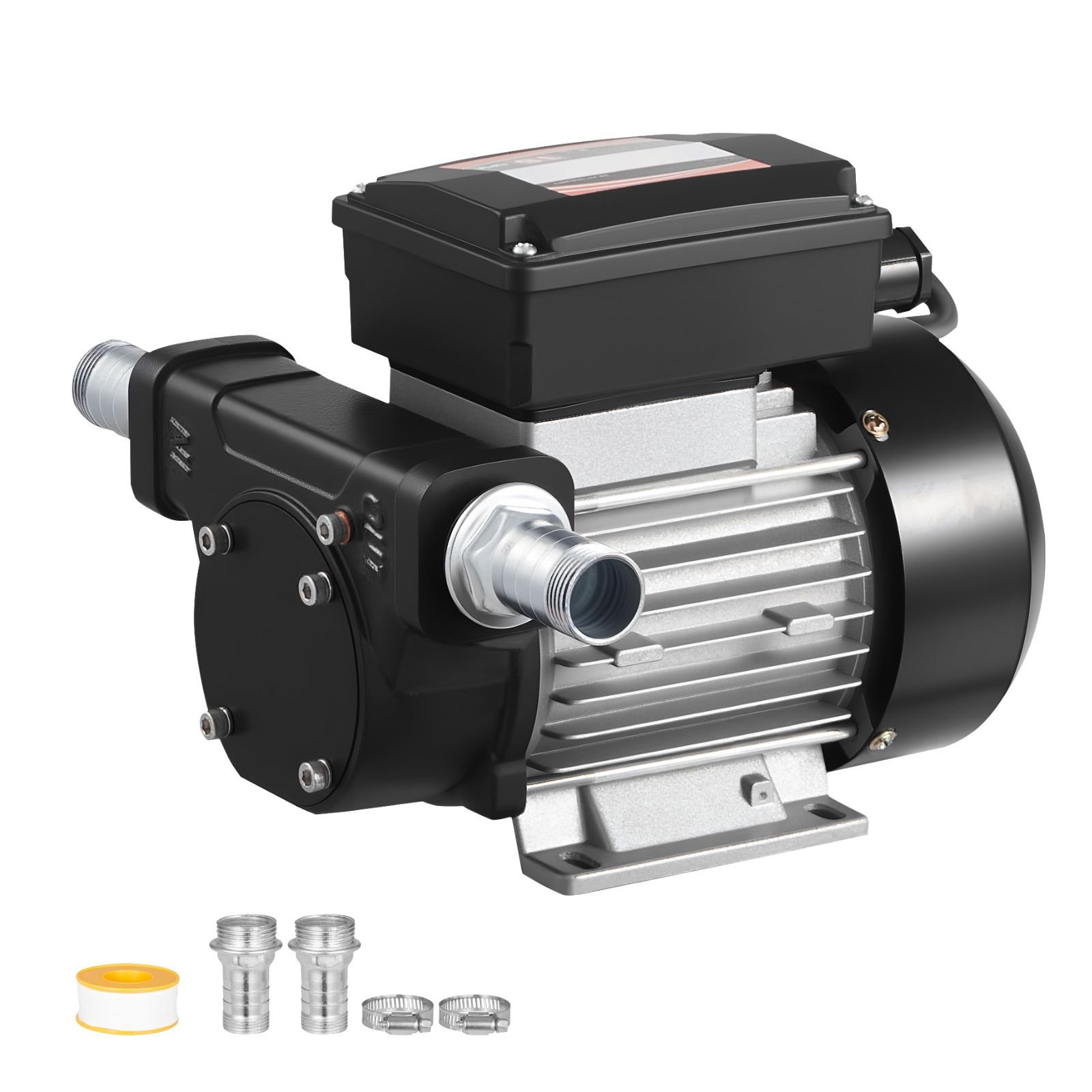 oil transfer pump 110v, 16 gpm 60 l/min, ac electric fuel transfer pump for diesel kerosene biodiesel, 8 ft/2.4 m max suction lift, 45 ft/13.7 m max lift, for vehicles, construction sites, farms