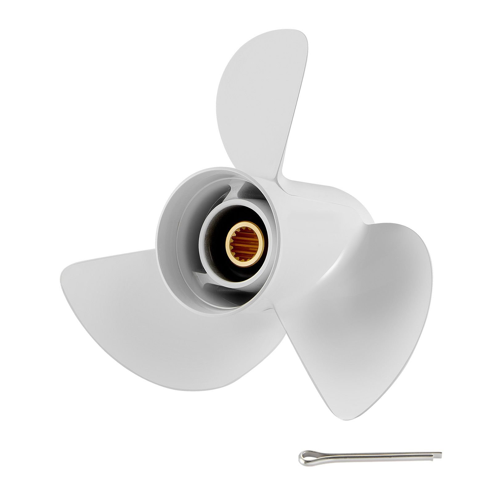 outboard propeller, upgrade oem 15 spline tooth aluminum outboard boat propeller fit yamaha engines 50 130 hp, 4 1/4" gearcase, 3 blade, rh (right hand rotation), oem parts no. 6e5 45945 01 el