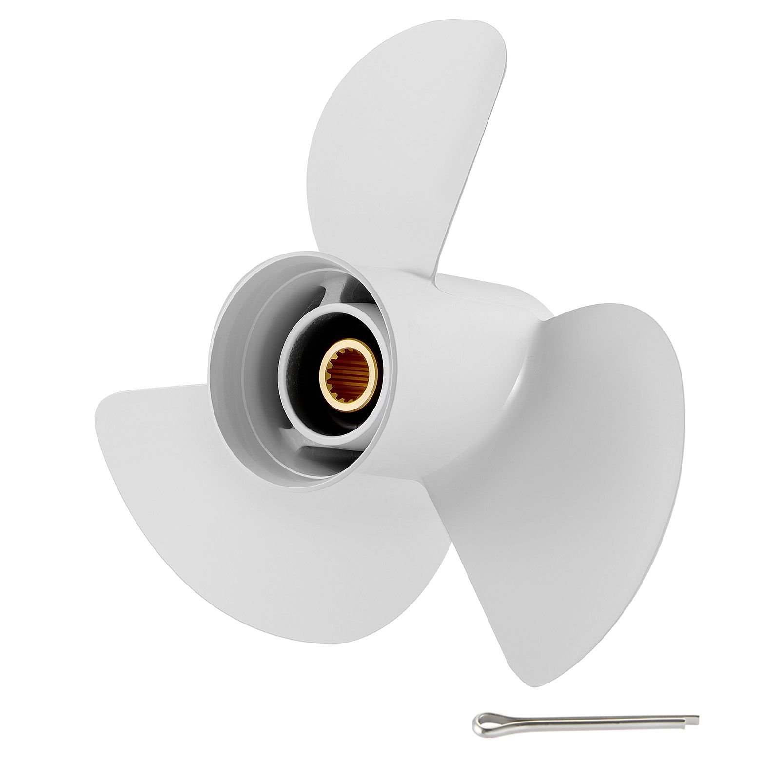 outboard propeller, upgrade oem 15 spline tooth aluminum outboard boat propeller fit yamaha engines 50 130 hp, 4 1/4" gearcase, 3 blade, rh (right hand rotation), oem parts no. 6e5 45954 00 el