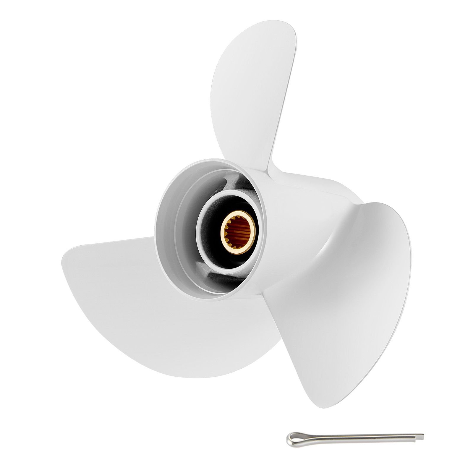 outboard propeller, upgrade oem 15 spline tooth aluminum outboard boat propeller fit yamaha engines 60 130 hp, 4 1/4" gearcase, 3 blade, rh (right hand rotation), oem parts no. 6e5 45947 00 el