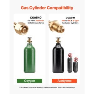 oxygen acetylene torch kit with check valves, gas welding cutting torch kit, heavy duty professional oxy acetylene brazing set with 15ft twin hose, 2 cutting tips, welding tips & gas regulators
