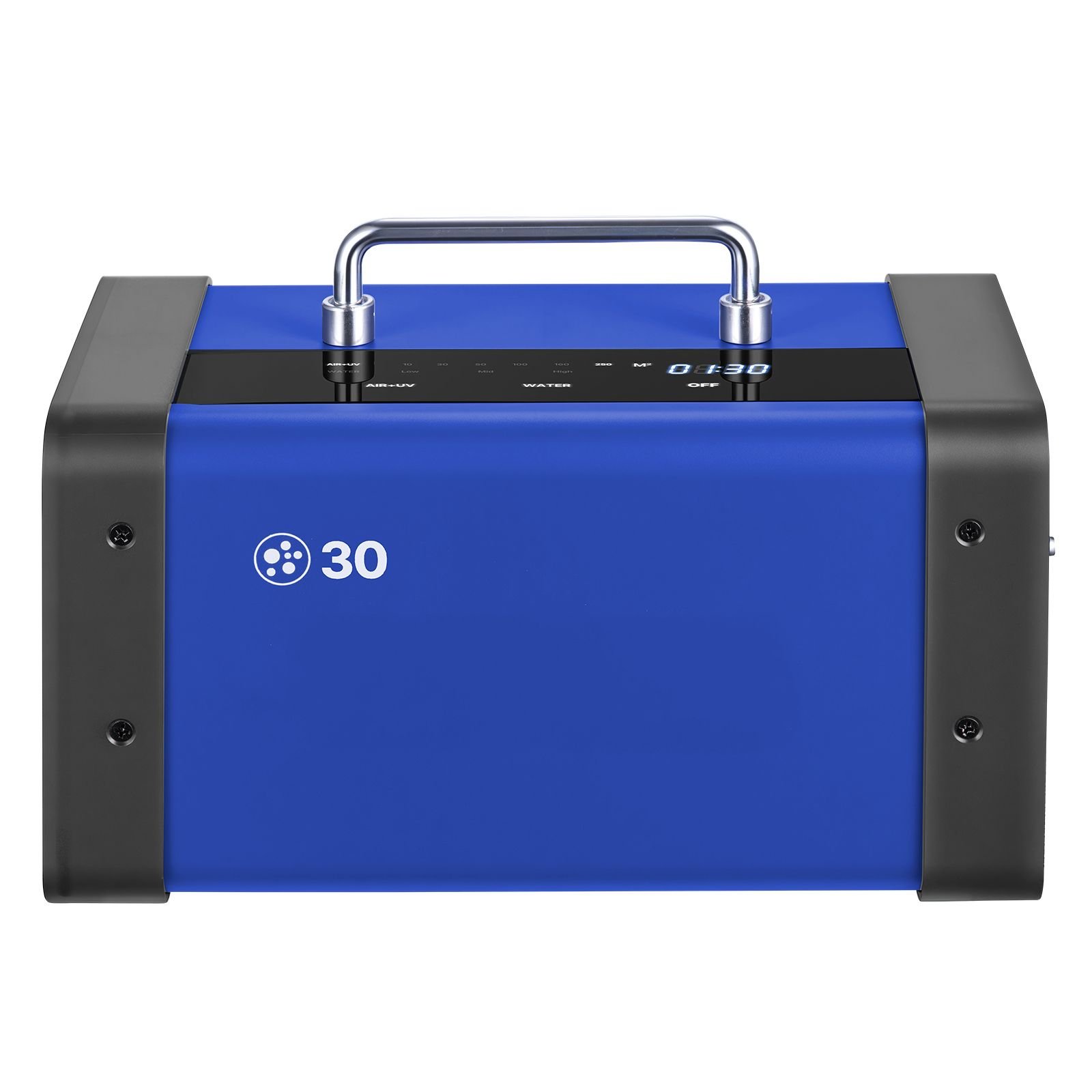 ozone generator, 30000mg/h commercial ozone machine, with 15s delayed start & dual hose water mode & lcd touchscreen, industrial deodorizer for car, smoke, home odors, up to 2700 sq.ft