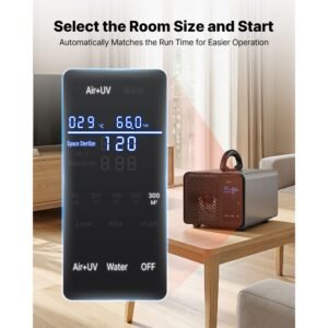ozone generator, 36000mg/h commercial ozone machine, with 15s delayed start & area based timer & lcd touchscreen display, industrial deodorizer for car, smoke, home odors, up to 3200 sq.ft