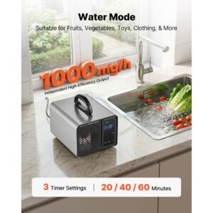 ozone generator, 36000mg/h commercial ozone machine, with 15s delayed start & area based timer & lcd touchscreen display, industrial deodorizer for car, smoke, home odors, up to 3200 sq.ft