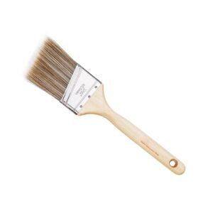 paint brushes, 12 piece angle paint brush, treated wood handle, paint brush set for all latex and oil paints & stains, wood stain brushes for cabinets, walls, fences, interior & exterior use