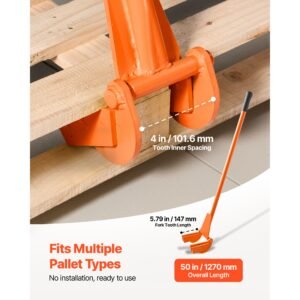 pallet buster tool, 40 inch carbon steel handle wrecking pry bar, 2000 lbs weight capacity, heavy duty deck board removal tool, breaker bar for flooring, framing, roofing, trim, drywall
