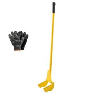 Pallet Buster Tool, 41 Inch Carbon Steel Handle Wrecking Pry Bar, 2000 lbs Weight Capacity, Heavy Duty Deck Board Removal Tool, Breaker Bar for Flooring, Framing, Roofing, Trim, Drywall
