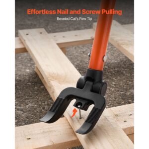 pallet buster tool, 44 inch carbon steel handle wrecking pry bar, 2000 lbs weight capacity, heavy duty deck board removal tool, breaker bar for flooring, framing, roofing, trim, drywall