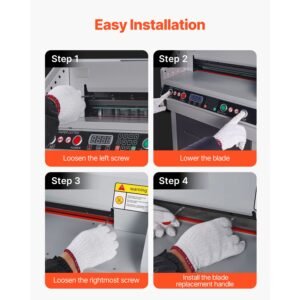 paper cutter blade, heavy duty steel blade replacement suitable for professional cutter g450vs+, paper trimmer machine spare blade,503 x 43 x 6 mm