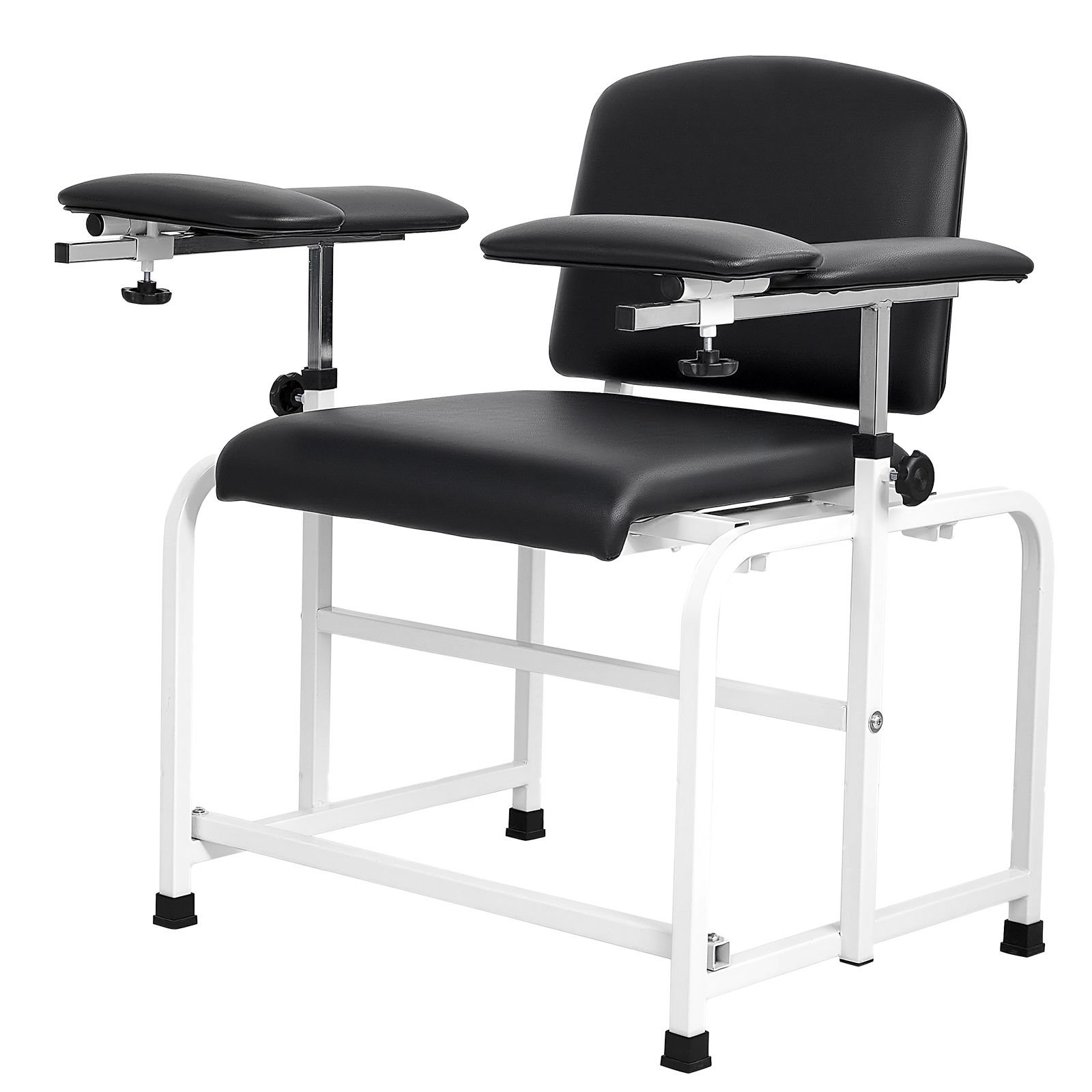 phlebotomy chair 750lbs capacity blood draw medical chair, comfortable blood drawing chairs with adjustable armrests, soft padded seat, easy to clean pvc leather for hospitals clinics