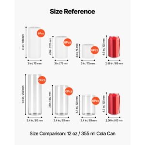 pillar candles and glass vases set 36 pcs, clear cylinder hurricane candle holders for wedding centerpieces, tall vase for table decor, wedding party, thanksgiving, white (3.4" x 4.7",7.1",9.8")