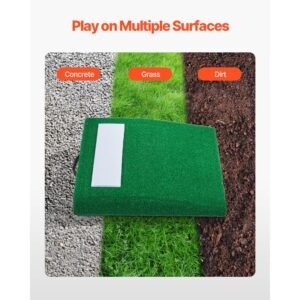 pitching mound, portable baseball pitcher's mound, 31 in indoor outdoor pitching practice and training equipment, softball pitching aids with antifade turf, pitching rubber, carry handle