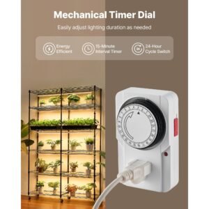 plant shelf with grow light, 6 tier double row plant stand, 71in tall indoor plants display rack with wheels & timer, 200w full spectrum grow lights, metal flower pot holder for seed starting