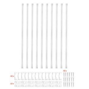Plaster-in LED Aluminum Channel, 10-Pack 6.6 ft/2M, Trimless Recessed Drywall LED Strip Diffuser Channel, with Milky Cover, End Caps and Mounting Clips, Aluminum Profile, for Wall and Ceiling