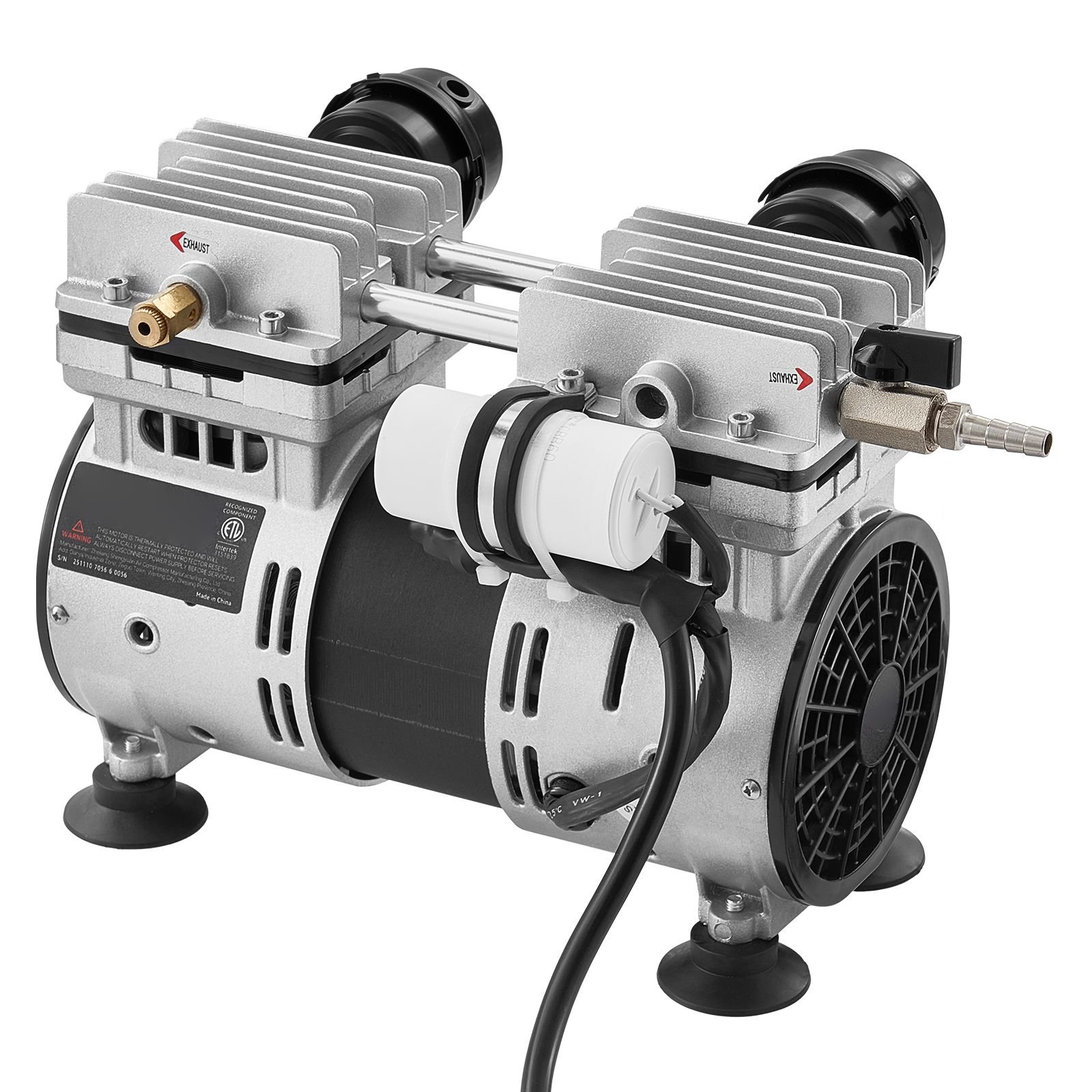 pond aerator, 6.7cfm 1 hp air compressor, lake aerator for ponds up to 3 acres, overheat protection & anti backflow valve, 745w powerful motor, pond aeration pump for water oxygen circulation