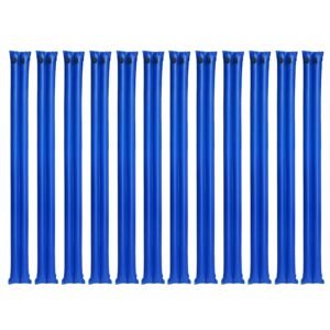 Pool Cover Water Bags, 12 Packs 8 Ft, Double Chamber Pool Cover Water Tubes, 0.4mm Thick PVC Bags Weights with Leakproof Screw Cap, for Inground Swimming-Pool Covers Winter Closing, Blue