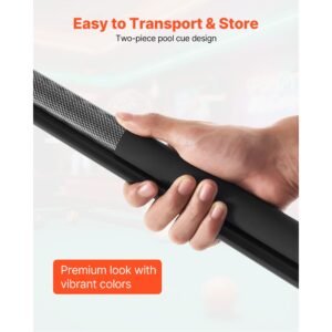 pool cue, 1 piece pool stick, 58 inch & 21 oz fiberglass titanium composite billiard pools cue stick with multi layer tip, cues sticks for professional pool table, bar, home pool games, office