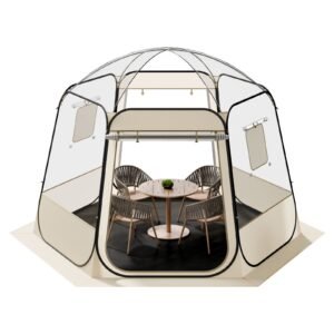 Pop up Bubble Tent, 10 x 9.2 ft Waterproof & UV-Resistant, Clear Camping Tent Shelter, Outdoor Garden Dome Igloo Tents with Windows, 540° Panoramic View, for 4-8 Persons Patio Backyard