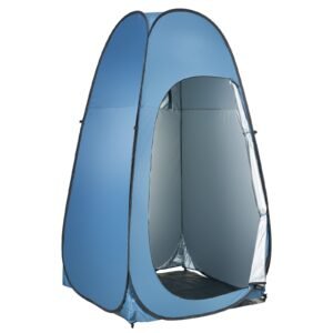 Pop up Shower Tent, Instant Portable Privacy Tent Changing Room with Shower Bag, Ground Stakes, Ropes, Carry Bag, 190T Polyester with Silver Coating, Quick Setup, for Camping, Beach, Fishing