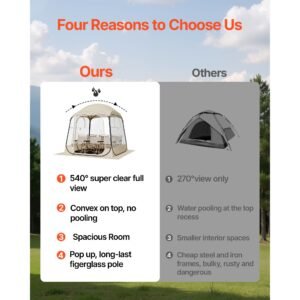 pop up sports tent, 72x72 in clear bubble tent for 2 4 persons, waterproof outdoor pod with floor mat & top cover, garden igloo dome tents camping shelter for events fishing cheering