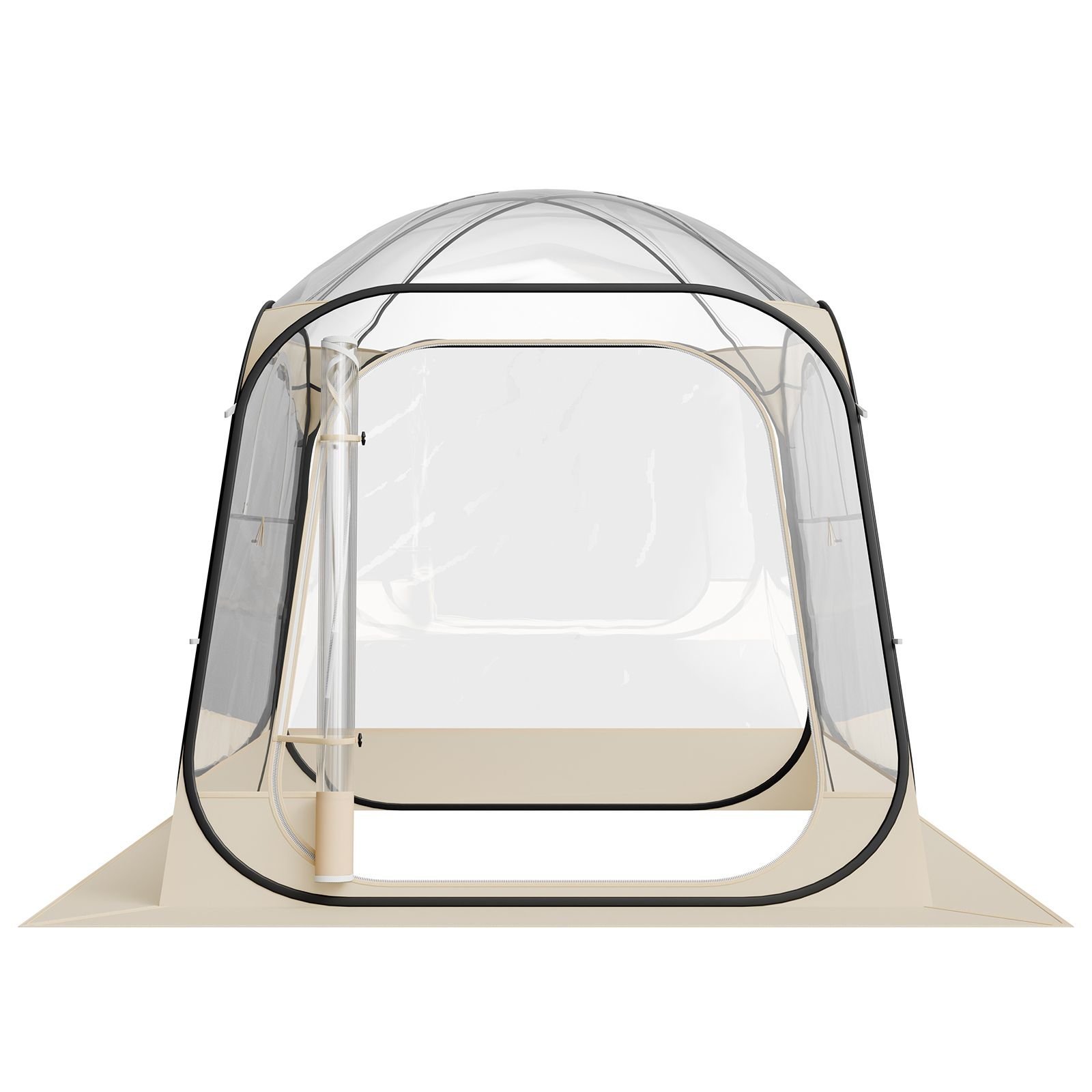 pop up sports tent, 72x72 in clear bubble tent for 2 4 persons, waterproof outdoor pod with floor mat & top cover, garden igloo dome tents camping shelter for events fishing cheering