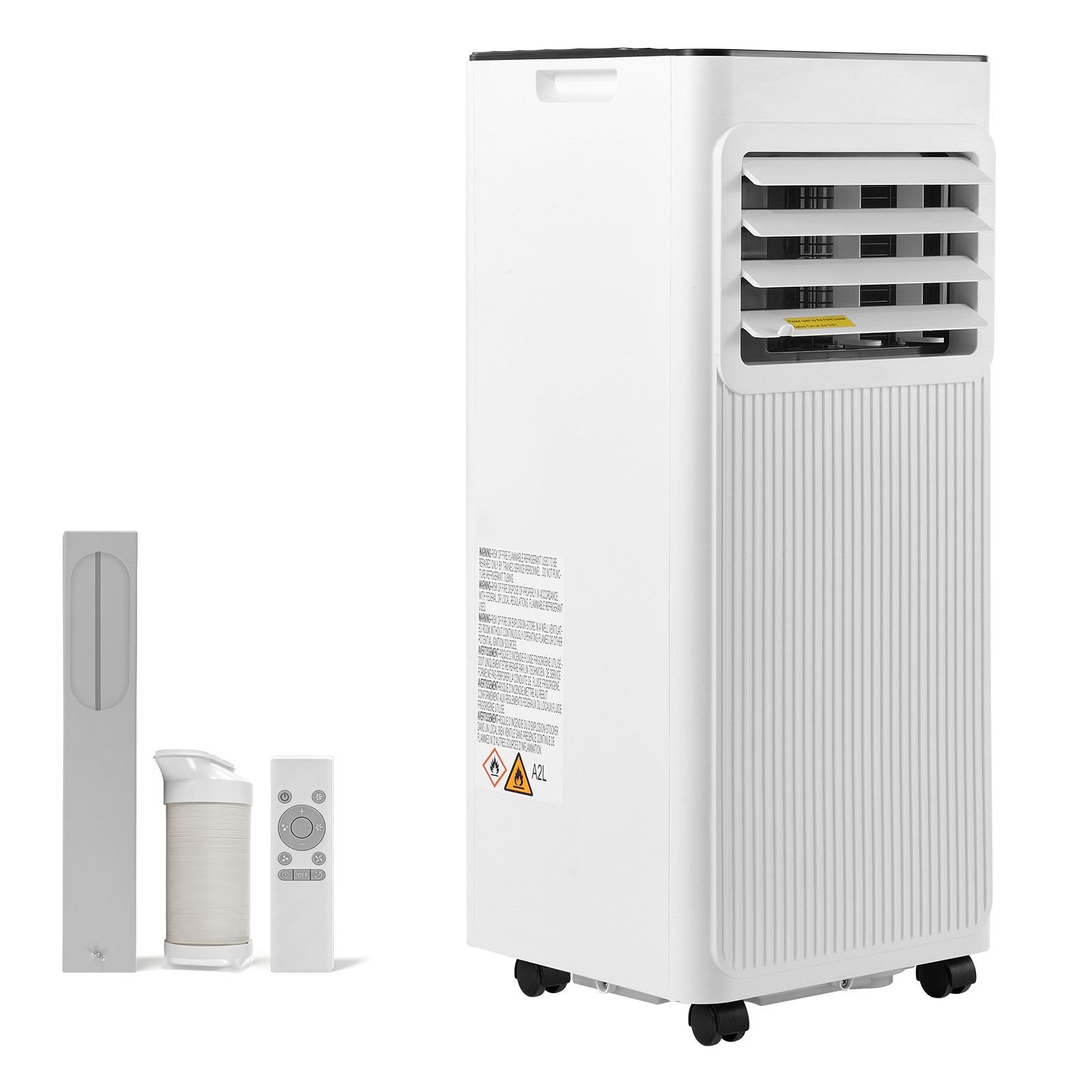 portable air conditioner, 10000 btu ashrae (6000 btu sacc) 3 in 1 standing cooling ac unit, with led touch panel & remote control, 24h timer, cooling, dehumidifier, fan for room indoor, white