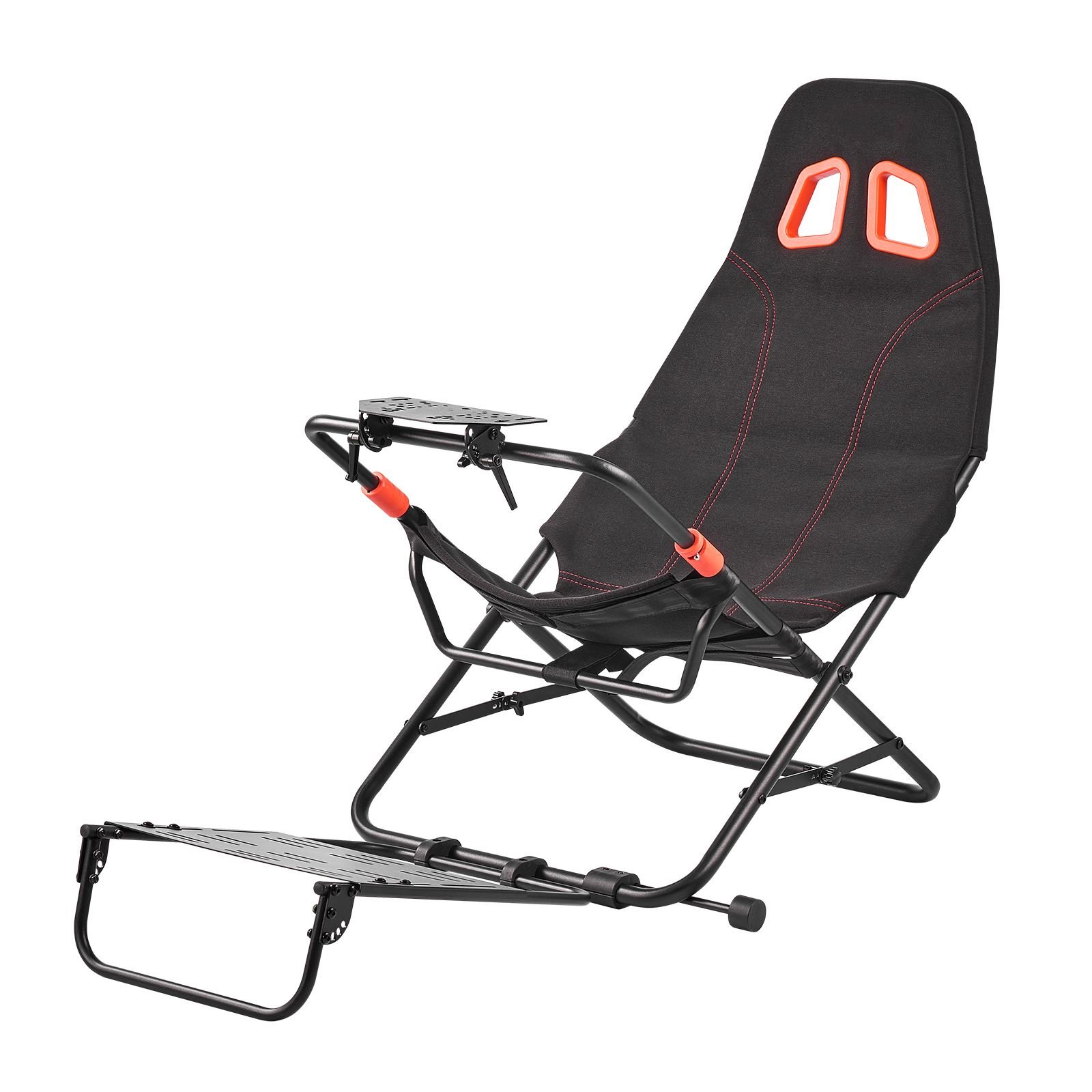portable racing wheel stand, foldable & adjustable steering sim wheel stand, 18.5 in seat inner width, compatible with logitech g923/g920/g29, thrustmaster t248p, fanatec, hori, mad catz, black