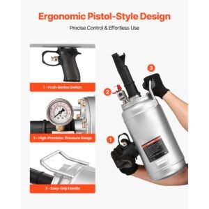 portable tire bead seater, 1.6 gal / 6 l air bead blaster, handheld tire inflator tool, 87 116 psi operating pressure, trigger seating inflator for car, compact suv, light truck, e bike, rv, atv